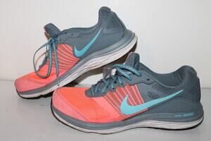 Nike Dual Fusion X Running Shoes, 709501-400, Gray/Pink/Lt. Blue, Women's US 7.5